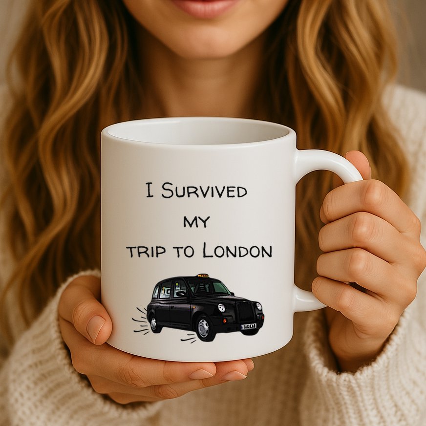 I Survived My Trip To London I Love Ldn London Black Cab Mug