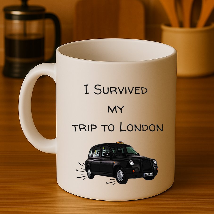 I Survived My Trip To London I Love Ldn London Black Cab Mug