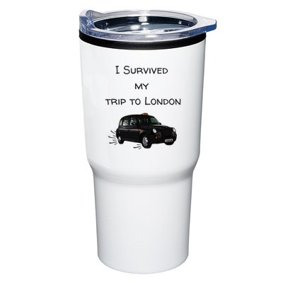 I Survived My Trip To London I Love Ldn London Black Cab Tumbler