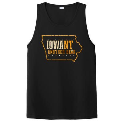 Iowa State Map I Want Another Beer Funny Drinking PosiCharge Competitor Tank