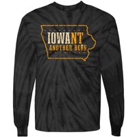 Iowa State Map I Want Another Beer Funny Drinking Tie-Dye Long Sleeve Shirt