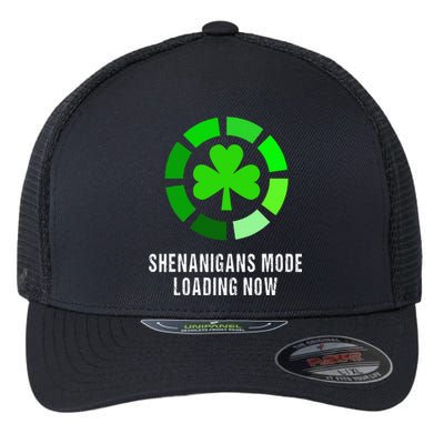 Irish Shenanigans Mode Loading Funny Saint Patrick's Day Flexfit Unipanel Trucker Cap