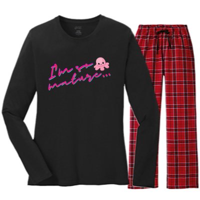 I'm So Mature Octopus Women's Long Sleeve Flannel Pajama Set 