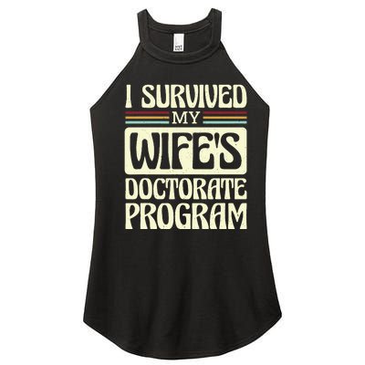 I Survived My Wifes Doctorate Program Women’s Perfect Tri Rocker Tank