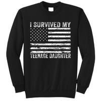 I Survived My Teenage Daughter Funny Dad & Mom Sweatshirt