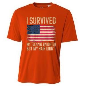 I Survived My Teenage Daughter FatherS Day Cooling Performance Crew T-Shirt