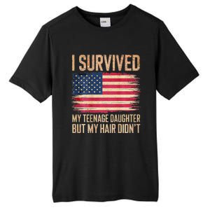 I Survived My Teenage Daughter FatherS Day Tall Fusion ChromaSoft Performance T-Shirt