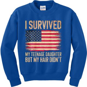 I Survived My Teenage Daughter FatherS Day Kids Sweatshirt