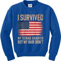 I Survived My Teenage Daughter FatherS Day Kids Sweatshirt