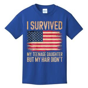 I Survived My Teenage Daughter FatherS Day Kids T-Shirt