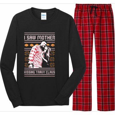 I saw mother kissing travy claus  Long Sleeve Pajama Set