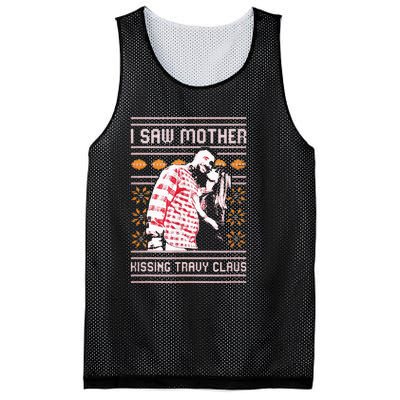 I saw mother kissing travy claus  Mesh Reversible Basketball Jersey Tank