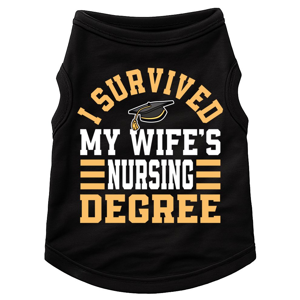 I Survived My Wife’s Nursing Degree Cna Lpn Nurse Cute Gift Doggie Tank