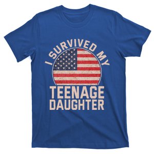 I Survived My Teenage Daughter Birthday American Flag T-Shirt