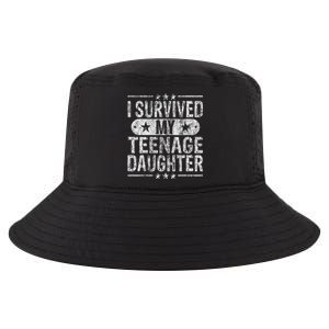 I Survived My Teenage Daughter Teenager Funny Dad Mom Cool Comfort Performance Bucket Hat