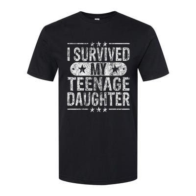 I Survived My Teenage Daughter Teenager Funny Dad Mom Softstyle® CVC T-Shirt