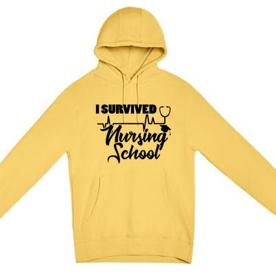 I Survived Nursing School Nurse School Graduate Halloween Meaningful Gift Premium Pullover Hoodie