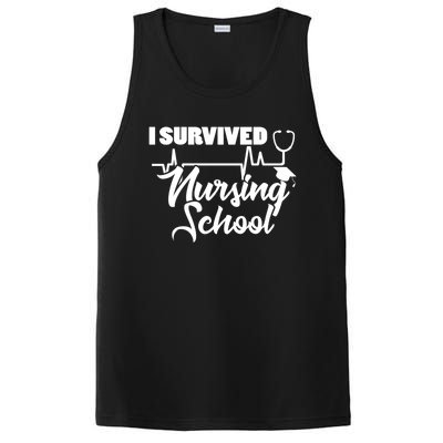 I Survived Nursing School Nurse School Graduate Halloween Meaningful Gift PosiCharge Competitor Tank