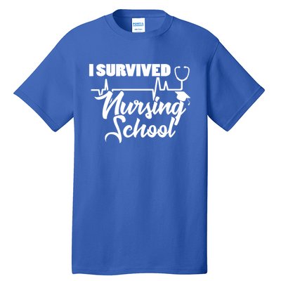 I Survived Nursing School Nurse School Graduate Halloween Meaningful Gift Tall T-Shirt