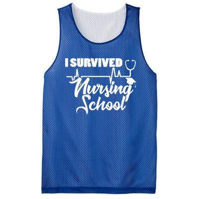 I Survived Nursing School Nurse School Graduate Halloween Meaningful Gift Mesh Reversible Basketball Jersey Tank