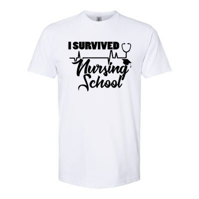 I Survived Nursing School Nurse School Graduate Halloween Meaningful Gift Softstyle® CVC T-Shirt