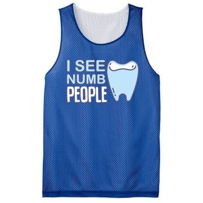 I See Numb People Tooth Dental Fairy Cute Gift Mesh Reversible Basketball Jersey Tank