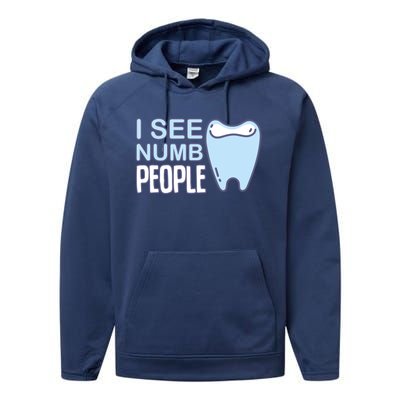 I See Numb People Tooth Dental Fairy Cute Gift Performance Fleece Hoodie