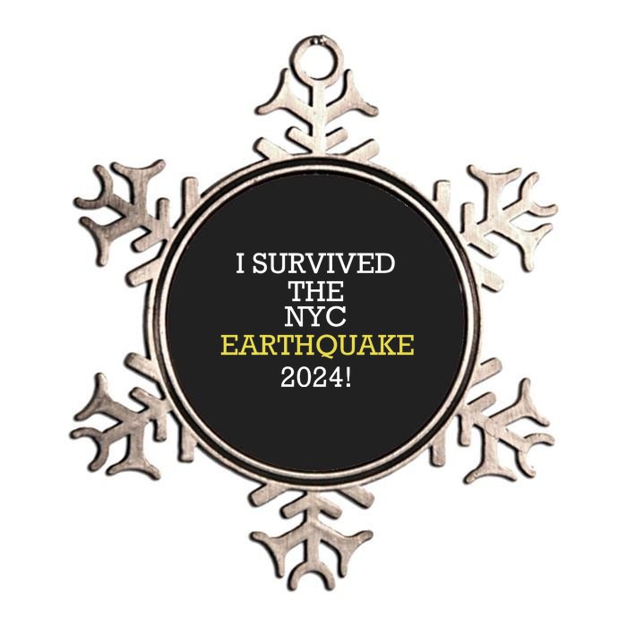 I Survived Nyc Earthquake 2024 Metallic Star Ornament