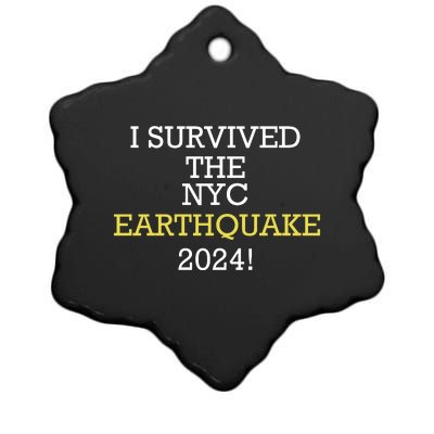 I Survived Nyc Earthquake 2024 Ceramic Star Ornament