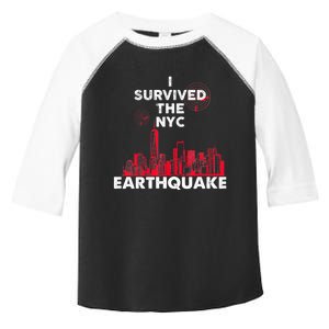 I Survived Nyc Earthquake 2024 Toddler Fine Jersey T-Shirt