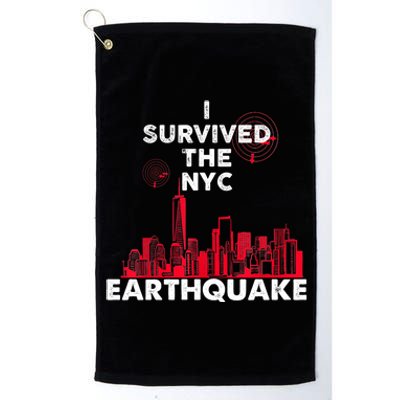 I Survived Nyc Earthquake 2024 Platinum Collection Golf Towel