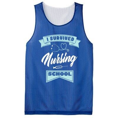 I Survived Nursing School Nursing Medical Nurse Gift Mesh Reversible Basketball Jersey Tank