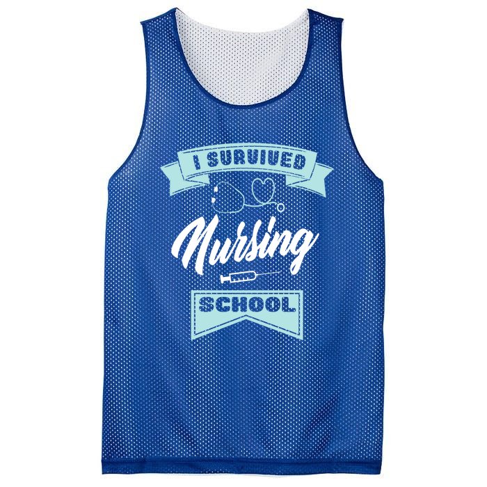 I Survived Nursing School Nursing Medical Nurse Gift Mesh Reversible Basketball Jersey Tank