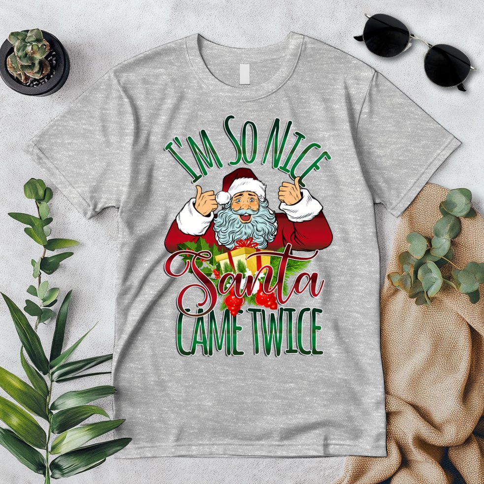 IM So Nice Santa Came Twice Ugly Christmas Premium T-Shirt