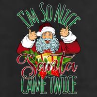 IM So Nice Santa Came Twice Ugly Christmas Adult Drive Performance Visor
