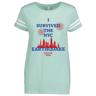 I Survived Nyc Earthquake 2024 Enza Ladies Jersey Football T-Shirt