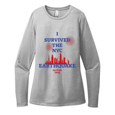 I Survived Nyc Earthquake 2024 Womens CVC Long Sleeve Shirt