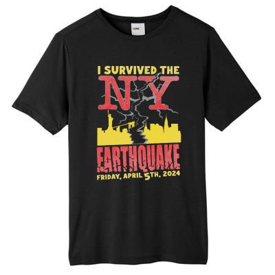 I Survived Nyc Earthquake 2024 Tall Fusion ChromaSoft Performance T-Shirt