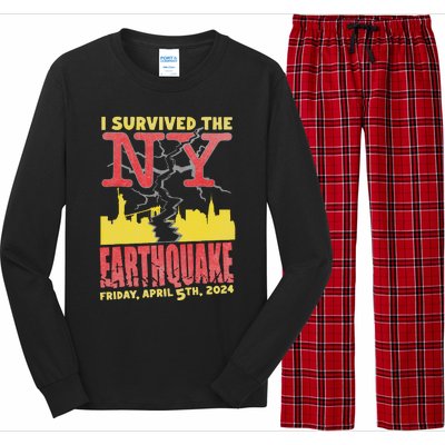 I Survived Nyc Earthquake 2024 Long Sleeve Pajama Set