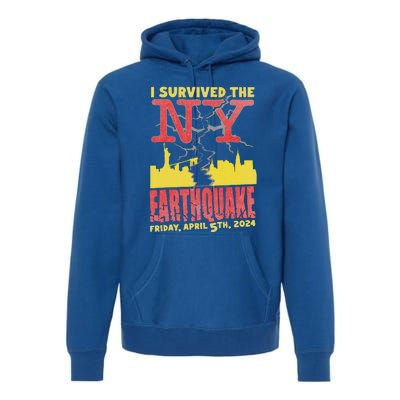 I Survived Nyc Earthquake 2024 Premium Hoodie