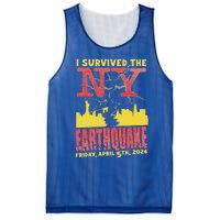 I Survived Nyc Earthquake 2024 Mesh Reversible Basketball Jersey Tank