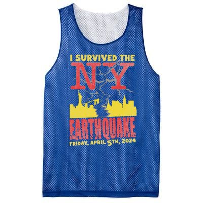 I Survived Nyc Earthquake 2024 Mesh Reversible Basketball Jersey Tank