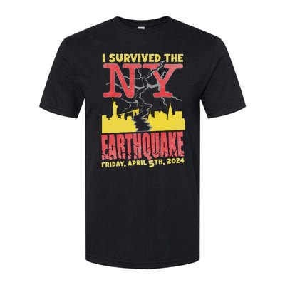 I Survived Nyc Earthquake 2024 Softstyle CVC T-Shirt