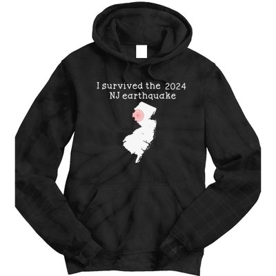 I Survived Nj Earthquake 2024 Tie Dye Hoodie