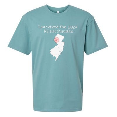 I Survived Nj Earthquake 2024 Sueded Cloud Jersey T-Shirt