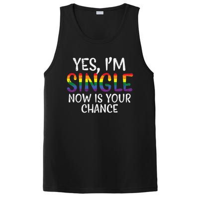 Im Single Now Is Your Chance Pride Month Gay Lesbian Lgbtq Great Gift PosiCharge Competitor Tank