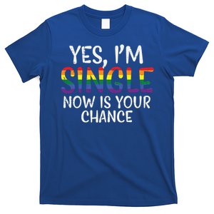 Im Single Now Is Your Chance Pride Month Gay Lesbian Lgbtq Great Gift T-Shirt