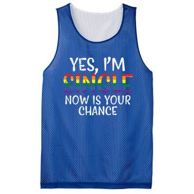 Im Single Now Is Your Chance Pride Month Gay Lesbian Lgbtq Great Gift Mesh Reversible Basketball Jersey Tank