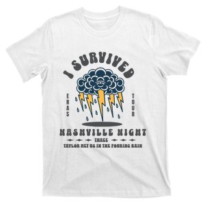 I Survived Nashville Night Three Eras Tour Nashville Night T-Shirt