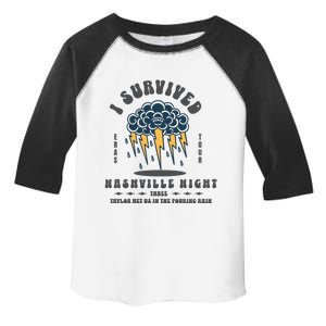 I Survived Nashville Night Three Eras Tour Nashville Night Toddler Fine Jersey T-Shirt